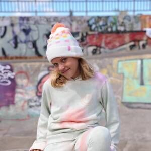 NEW TINY WHALES kaleidoscope hoodie in multi tie dye